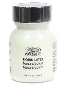 CLEAR Liquid Latex med Kost 30 ml Mehron Flydende Latex
