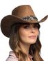 Brun Cowboyhat med Snor og Emblem
