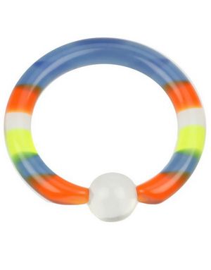 Akryl Rainbow Bold Closure Ring Piercing