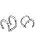 Double Lined Ear Cuff - Sølv