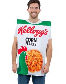 Lisensiert Kellogs Corn Flakes Unisex Kostyme til Voksen - Onesize