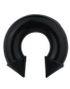 Horseshoe Spiked Ends - Sort Ørepiercing i Silikone