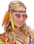 Farverigt Hippie Pandebånd m/Fjer & Perler