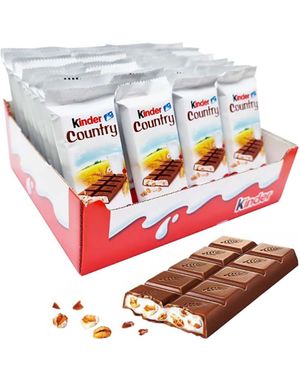 40 stk Små Kinder Country Chokoladeplader med Sprøde Kornstykker - Hel Æske 960 gram
