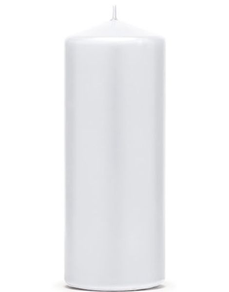 Hvidt Bloklys 12x6 cm