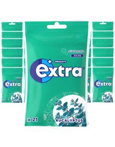 30 stk Extra Tyggegummi med Eucalyptussmak - Selvlukkende Pose - Hel Eske 870 gram