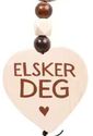 Nøglering med Hjerte i Træ