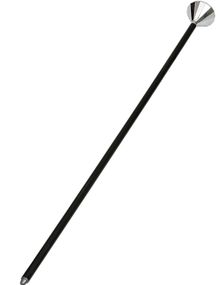 Sort Stok med Sølvfarvet Diamant 90 cm