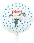 Rund Pippi Langstrømpe Folieballon 45 cm