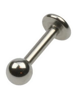 Silver Ball Labret Piercing