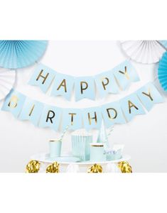 Happy Birthday Banner - 15x175 cm