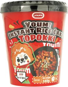 Youmi Instant Rice Cake Topokki Hot and Spicy 145 gram (Korea Import)