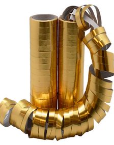 2 stk Guldfarvet Folieret Serpentiner