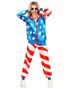  UV Glow USA Flagg Grilldress til Voksen