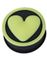 Yellow Heart - Lyser I Mørket - Sort Piercing Plug