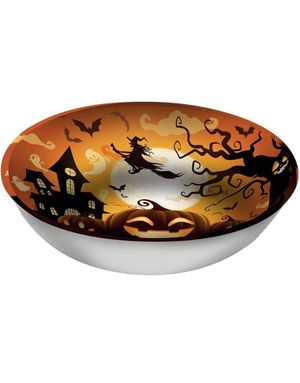 Skål med Gresskar og Andre Halloween Motiver 31,5x5,5 cm 