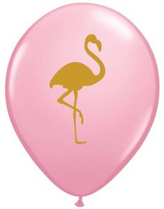 25 stk Pink Balloner med Flamingo Motiv 28 cm