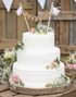 Mr & Mrs - Mini Banner Kakepynt/Kaketopper - Rustic Country