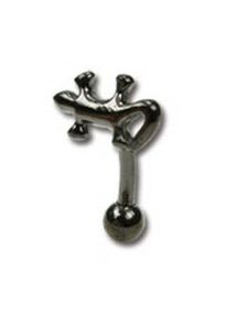 Black Salamander - 1.2 x 8 mm Øjenbrynspiercing