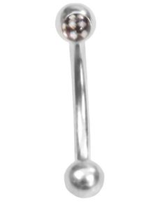 Øjenbrynspiercing med Skakmønster - 1.2 x 8 mm