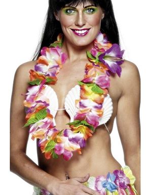 Hawaii Krans - Grøn/Lilla/Orange/Rosa/Gult