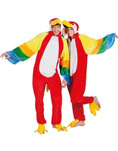 Papegøjekostume i Plys med Hætte til Voksen