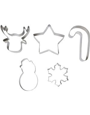 5 stk Kakeutstikkere/Kakeformer i Metall med Julemotiver