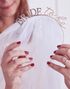 Metallisk Rosegullfarget Hårbøyle - "Bride to be" med Slør - Blush Hen