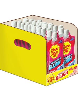 12 stk Chupa Chups Freeze & Squeeze Strawberry - Saft-Is 250 ml - Hel Eske
