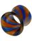 Twister Piercing Tunnel Pyrex in Blue and Orange