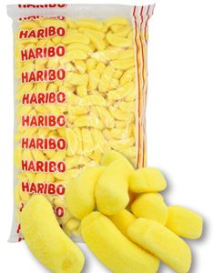 1,5 kg Stor pose med Haribo Skum Bananer