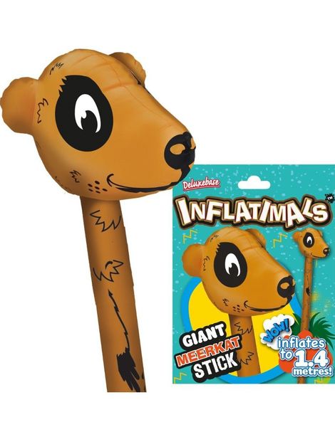 Inflatimals Meerkat - Stor Oppblåsbar Surikat på Pinne 1,4 Meter