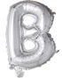 JUMBO Sølvfarvede Bogstavballoner A-Z - 102 cm