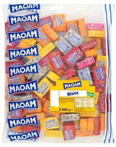 100 stk Haribo Maoam Bloxx-Karameller i en Stor Pose 2,2 kg
