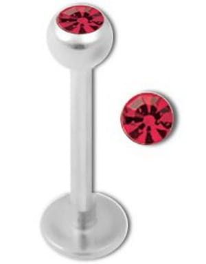 Labret med Rød Sten