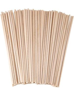 50 stk Engangssugerør i Bambus 20 cm