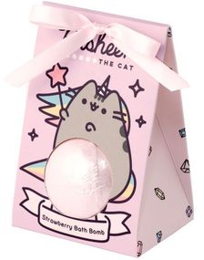 Pusheen Badebombe i Gavepakke med Duft av Jordbær