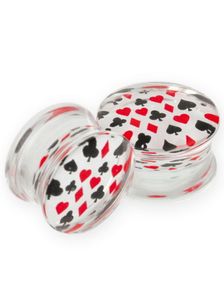 Game Of Card - Gennemsigtig Piercing Plug