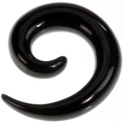 Akryl Curl - Sort Ørepiercing - Str. 5 mm