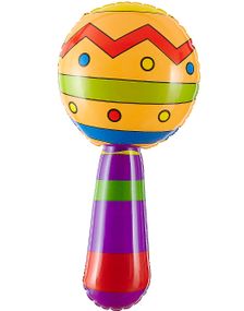 1 stk Oppustelig Maraca med Klokker - 20 cm
