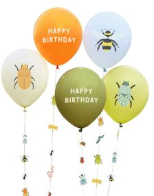 5 stk 30 cm Ballonger med Motiv av Innsekter - Bug Party