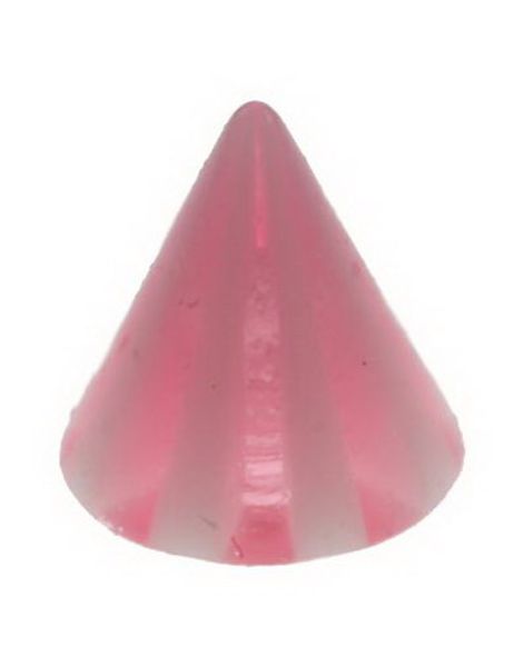 Stribet Spike Pink - 3 mm Akrylkugle til 1,2 mm stang