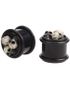 Three Head Skull - Sort Piercing Plug
