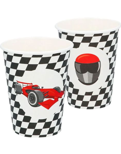 8 stk Papirkopper - Racing 210 ml
