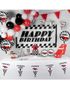 10 stk Sort Og Hvid Racing Papir Tallerkener 23 cm