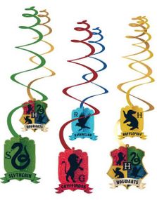 6 stk Hogwarts Swirls - Harry Potter