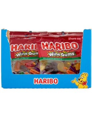 12 stk. Haribo Wine Gums - Hel Æske