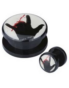 Heavy Metal - Sort Piercing Plug