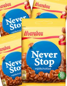 15 stk Marabou Never Stop Melkesjokolade - Hel Eske