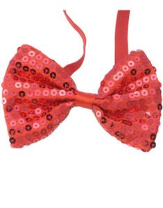 Bow Tie - Sløjfe med Røde Pailletter